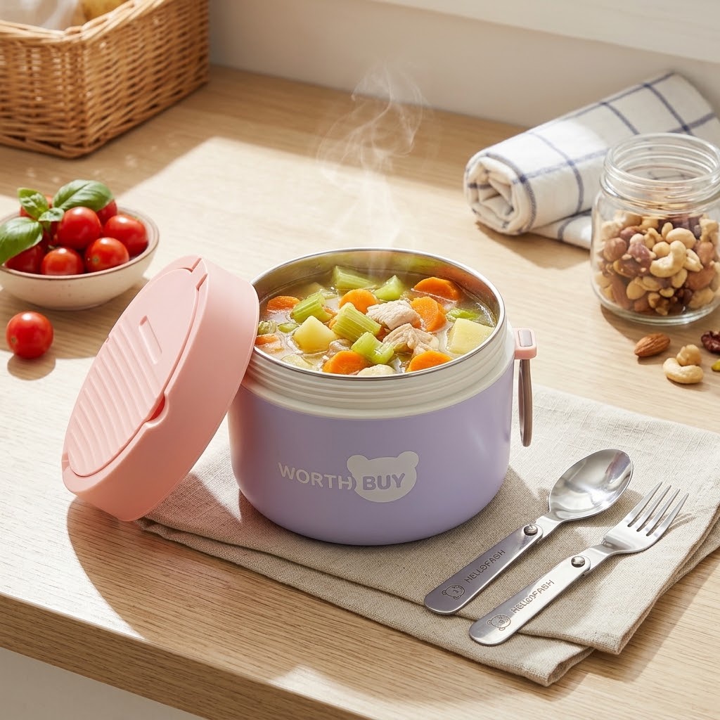Bento Box Two Tier - 304 Stainless Steel Thermal Lunch Box