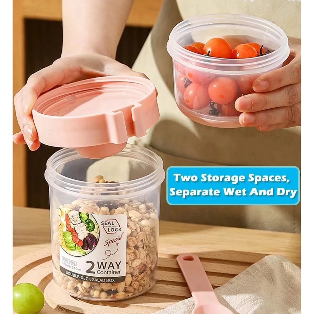 Portable Salad Cup Breakfast C - Bento Box Two Tier recension och pris