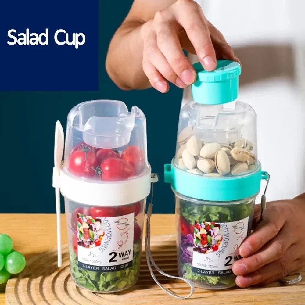 Portable Salad Cup Breakfast C - Bento Box Two Tier recension och pris