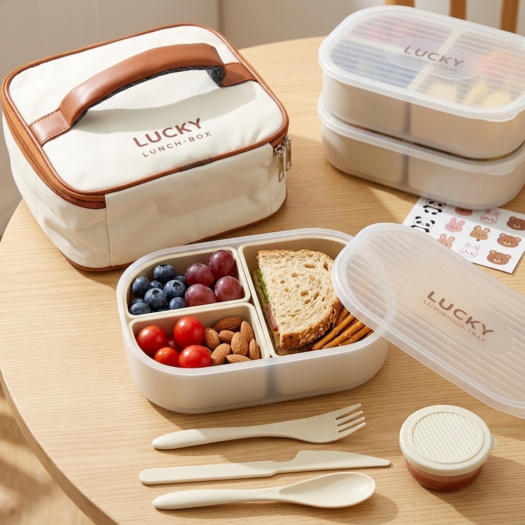 Portable Divided Plastic Lunch - Bento Box Two Tier recension och pris