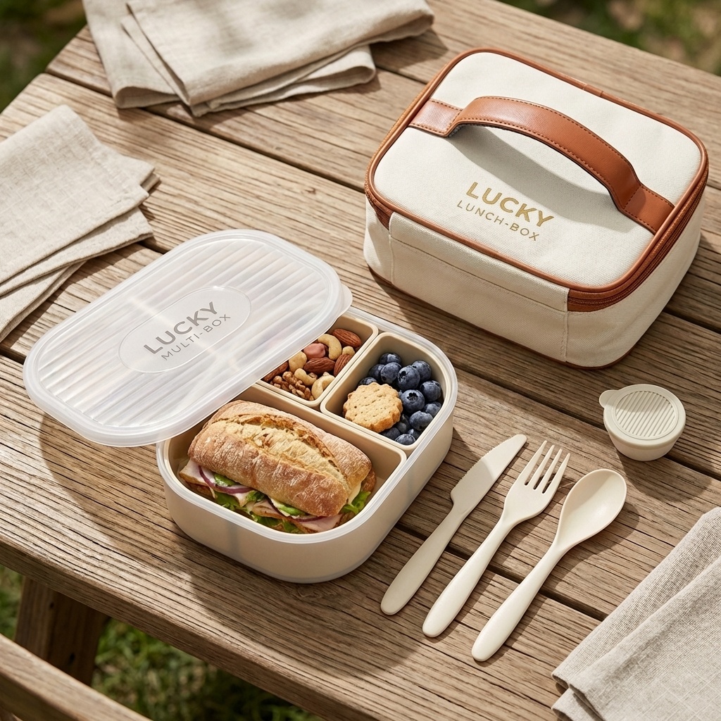 Portable Divided Plastic Lunch - Bento Box Two Tier recension och pris