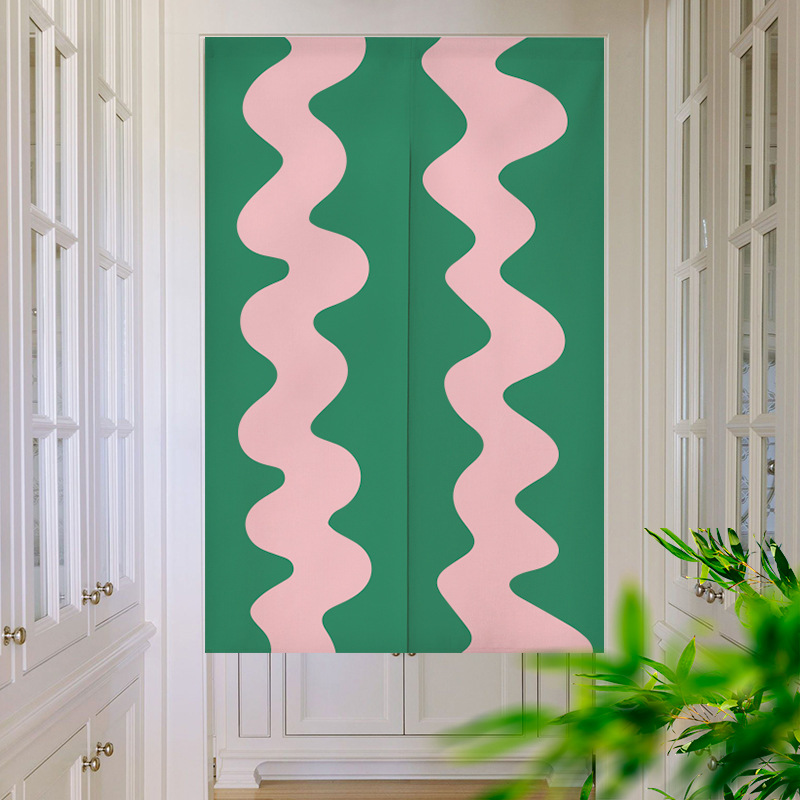 Contrasting color waves changi - Noren Curtain Doorway recension och pris