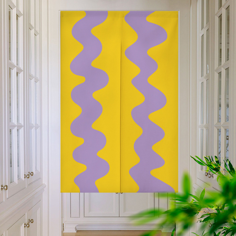 Contrasting color waves changi - Noren Curtain Doorway recension och pris