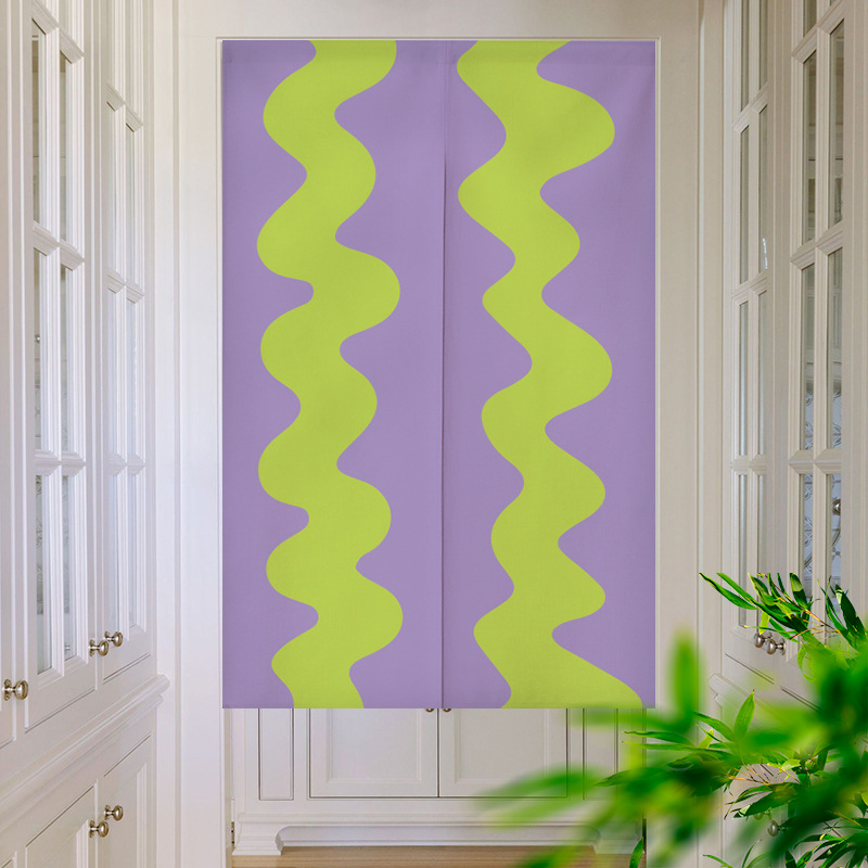 Contrasting color waves changi - Noren Curtain Doorway recension och pris