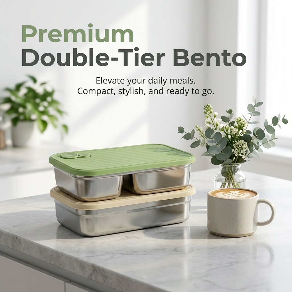 304 Stainless Steel Bento Lunc - Bento Box Two Tier recension och pris