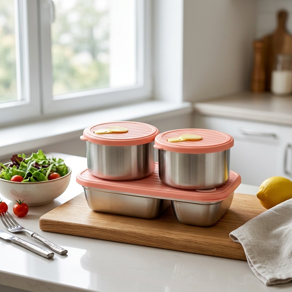 Microwave Safe 304 Stainless S - Bento Box Two Tier recension och pris