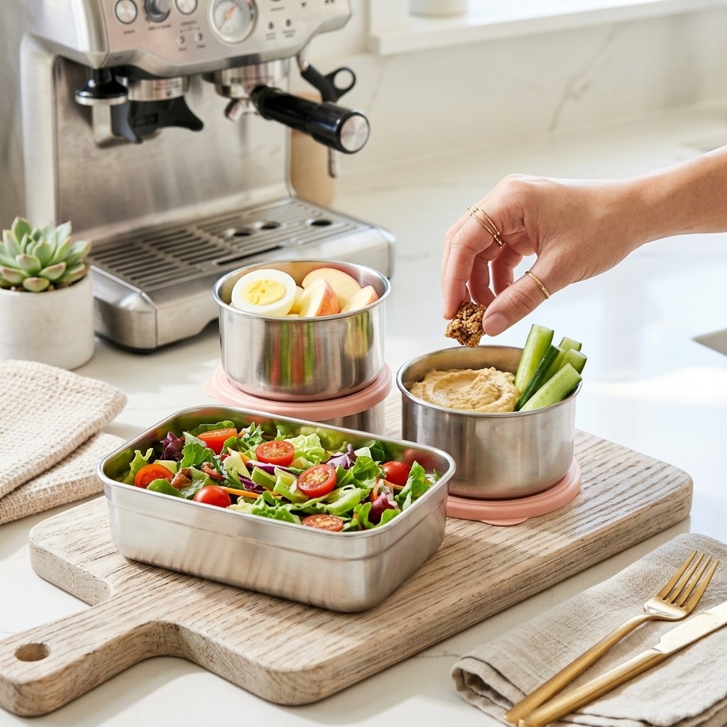 Microwave Safe 304 Stainless S - Bento Box Two Tier recension och pris
