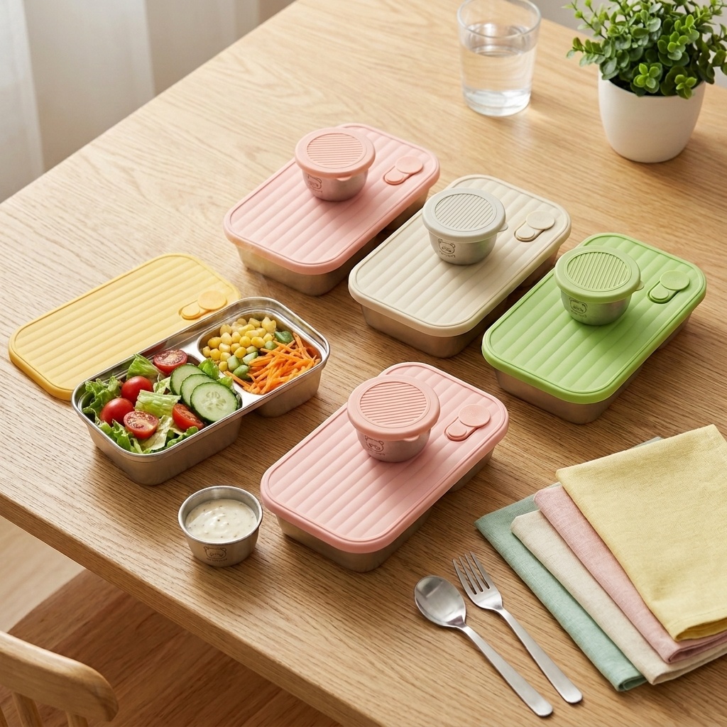 Portable Fruit Salad Food Cont - Bento Box Two Tier recension och pris