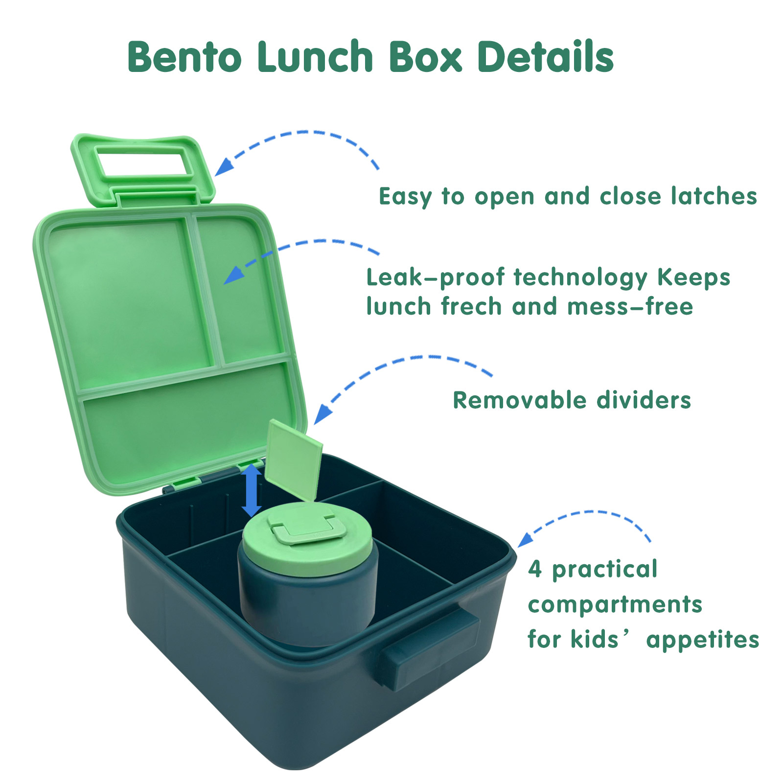 1 Set Bento Lunch Box for Kids - Bento Box Two Tier recension och pris