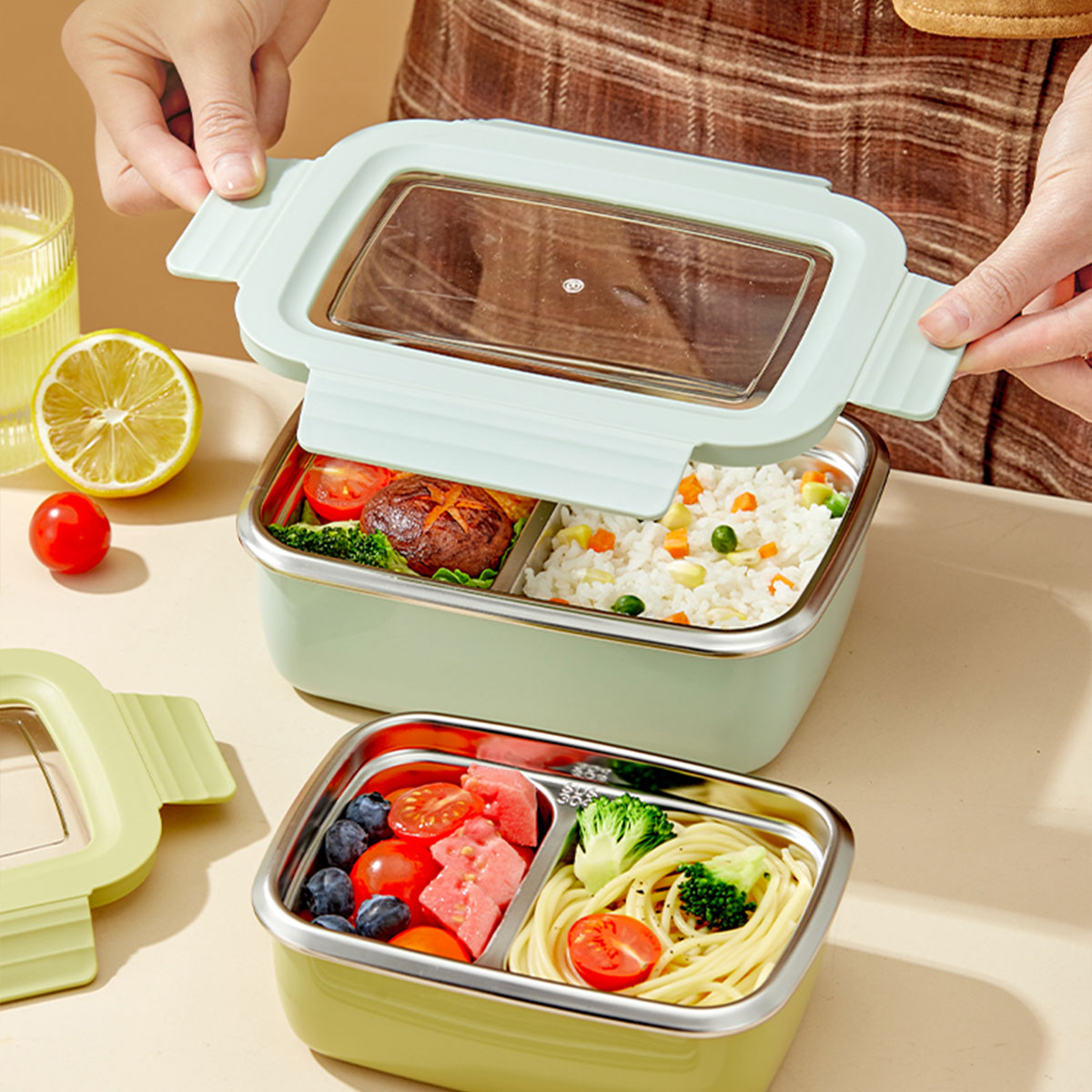 Microwave 304 Stainless Steel  - Bento Box Two Tier recension och pris