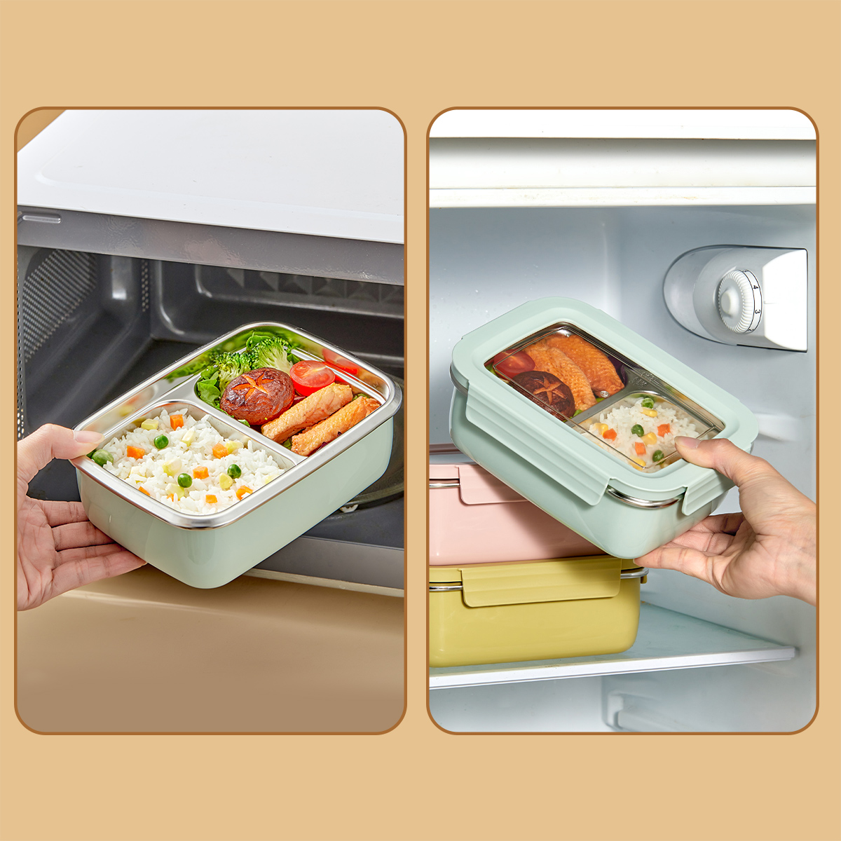 Microwave 304 Stainless Steel  - Bento Box Two Tier recension och pris