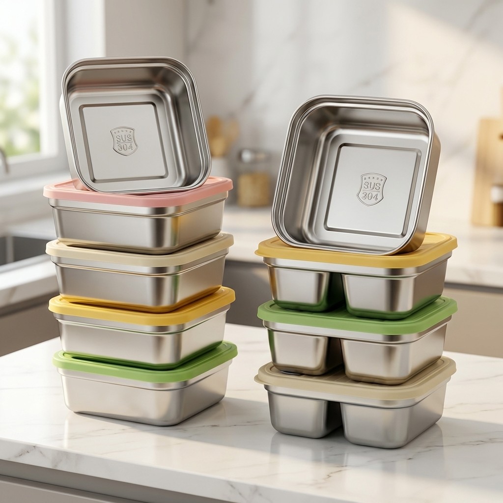 304 Stainless Steel Lunch Box  - Bento Box Two Tier recension och pris