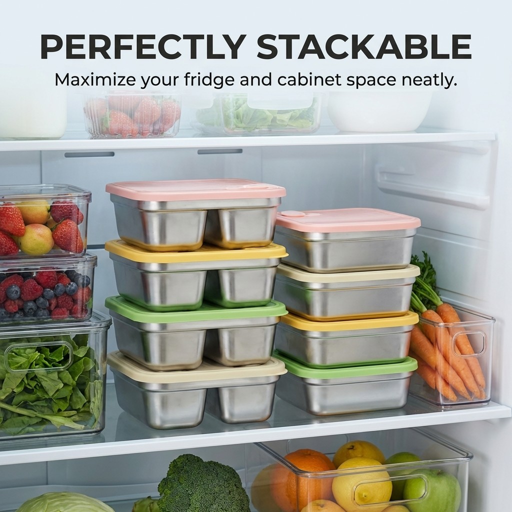 304 Stainless Steel Lunch Box  - Bento Box Two Tier recension och pris
