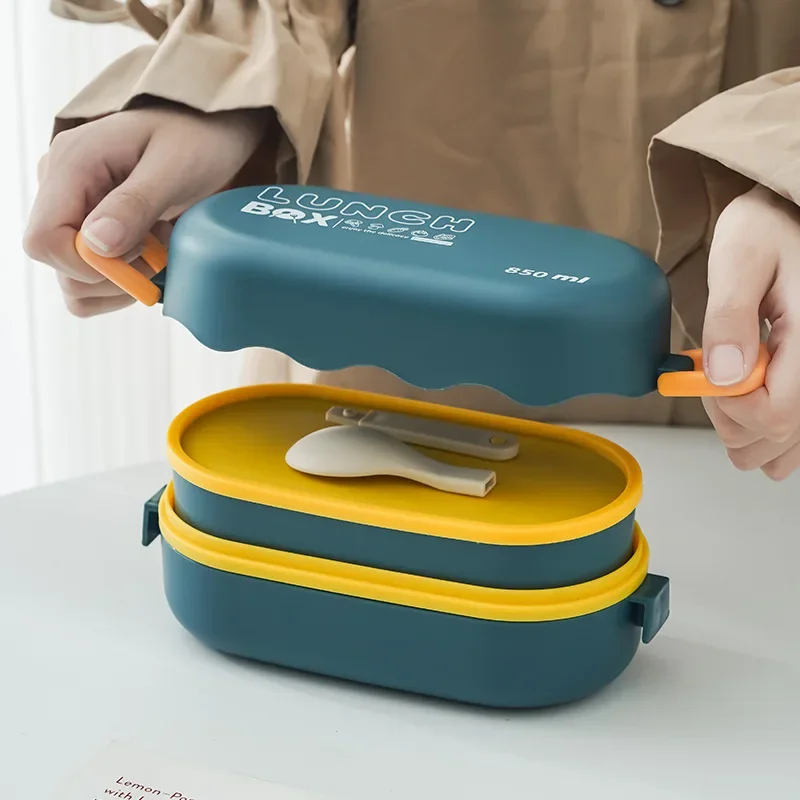 850ML Lunch Box Double-layer P - Bento Box Two Tier recension och pris