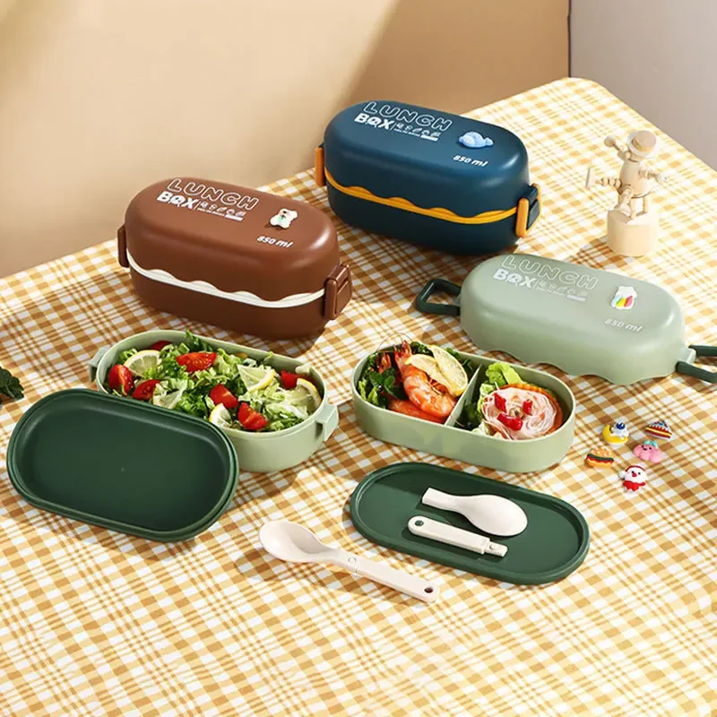 850ML Lunch Box Double-layer P - Bento Box Two Tier recension och pris