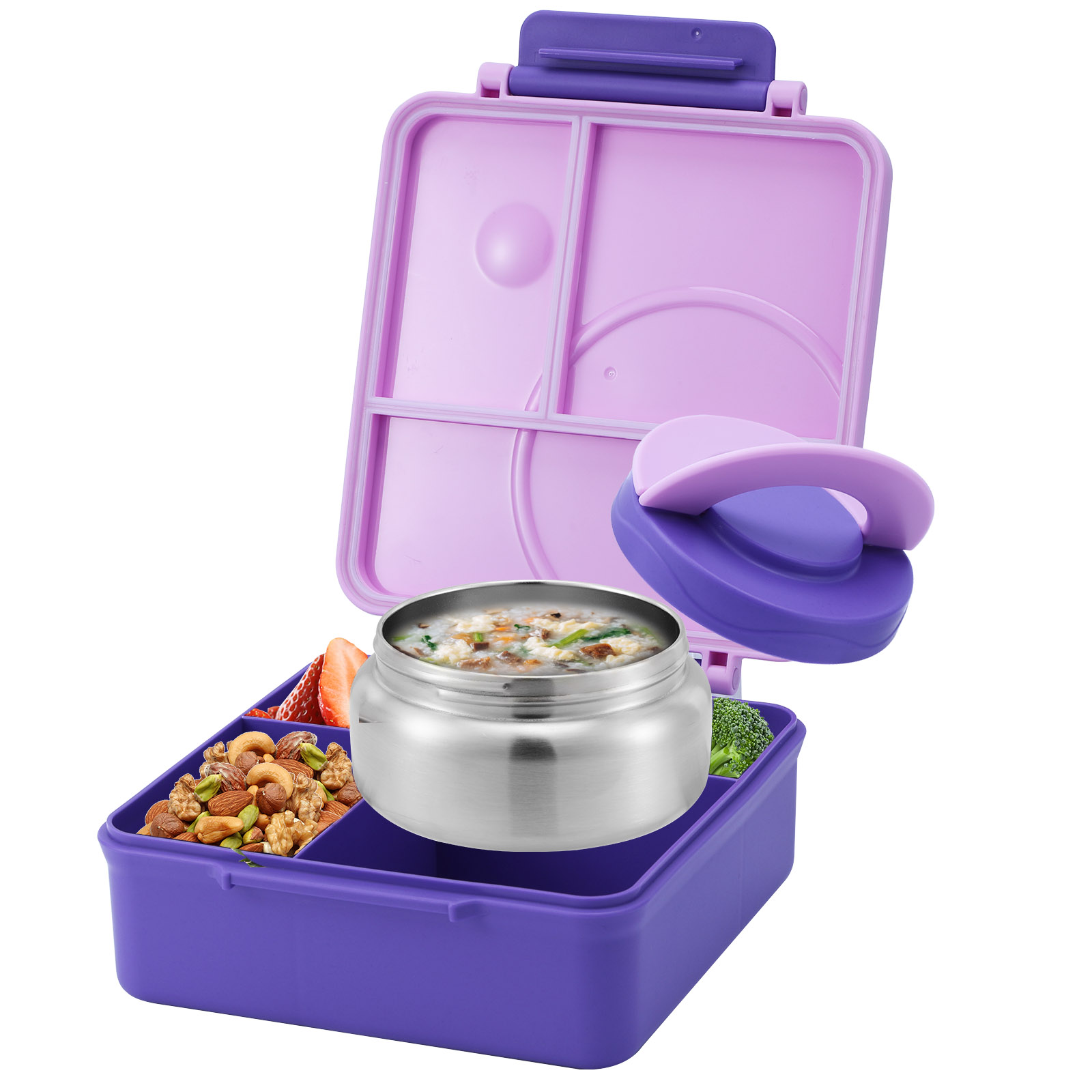 Four-Grid Lunch Box With Insul - Bento Box Two Tier recension och pris