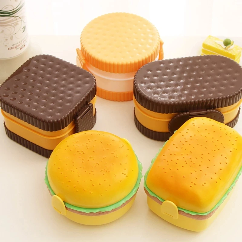Hamburger Lunch Box Double Tie - Bento Box Two Tier recension och pris