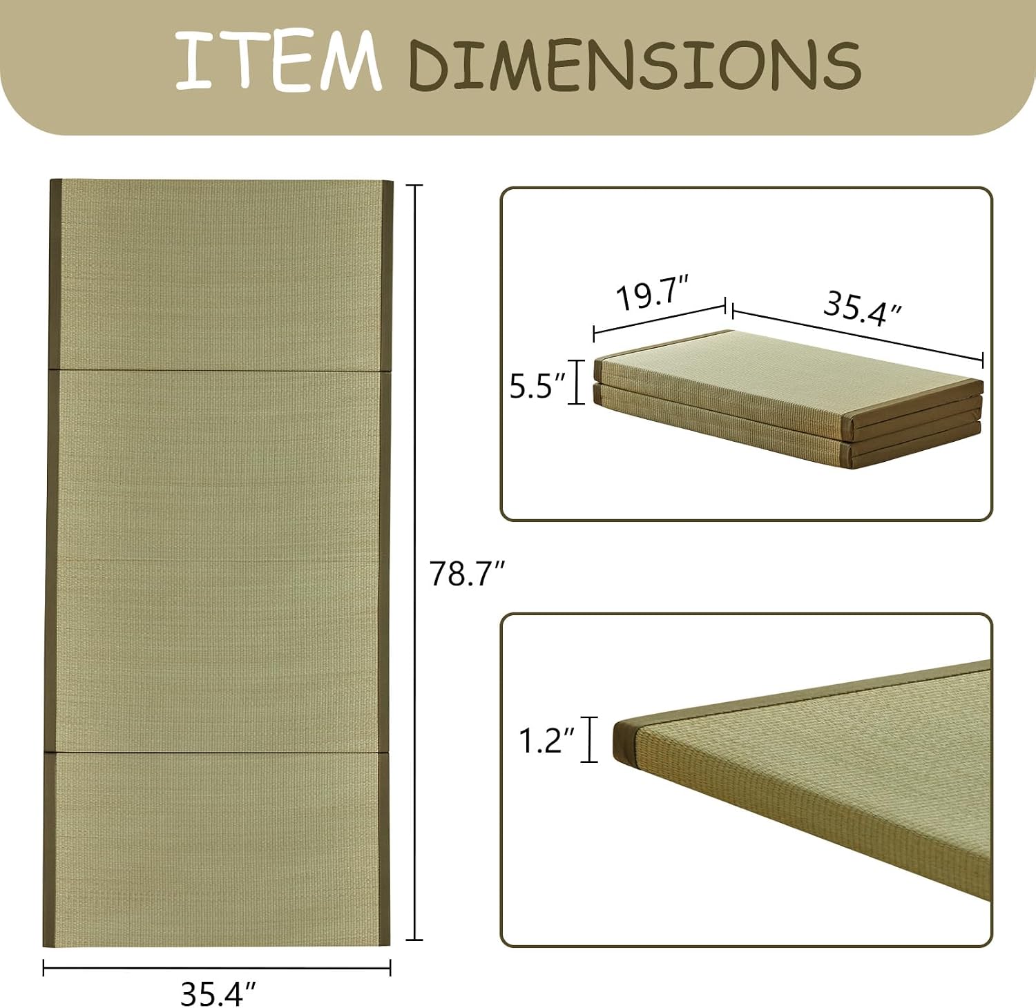 Japanese Traditional Tatami Ma - Tatami Mat Rush recension och pris