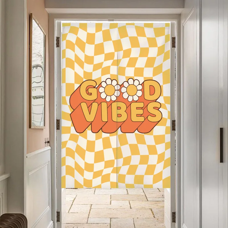 retro smile of the sunflower c - Noren Curtain Doorway recension och pris