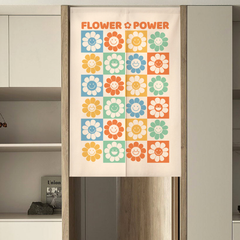 retro smile of the sunflower c - Noren Curtain Doorway recension och pris