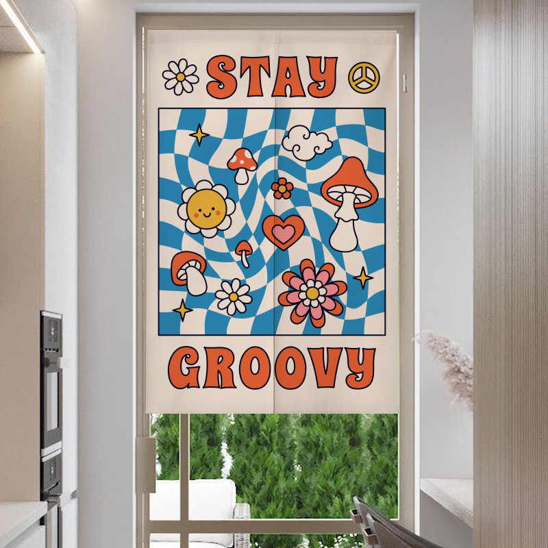 retro smile of the sunflower c - Noren Curtain Doorway recension och pris