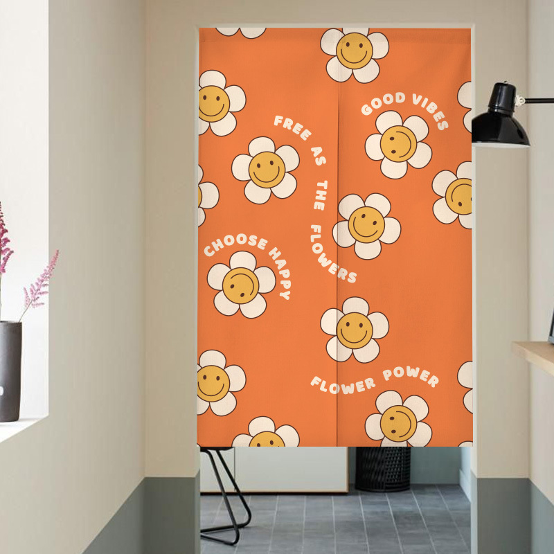 retro smile of the sunflower c - Noren Curtain Doorway recension och pris