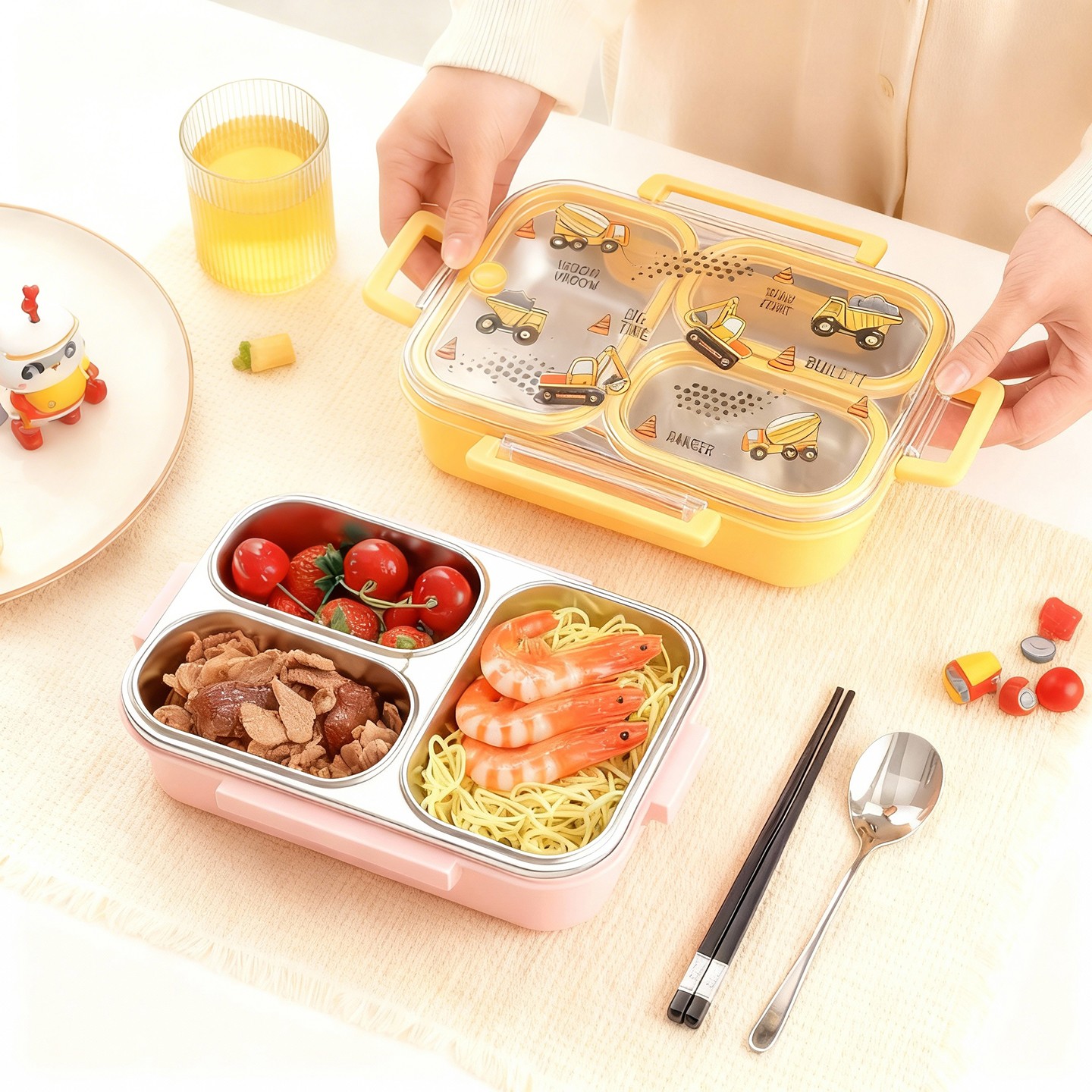 Large Capacity Cartoon Childre - Bento Box Two Tier recension och pris