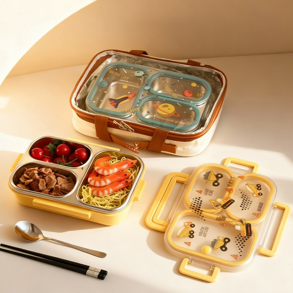 Large Capacity Cartoon Childre - Bento Box Two Tier recension och pris